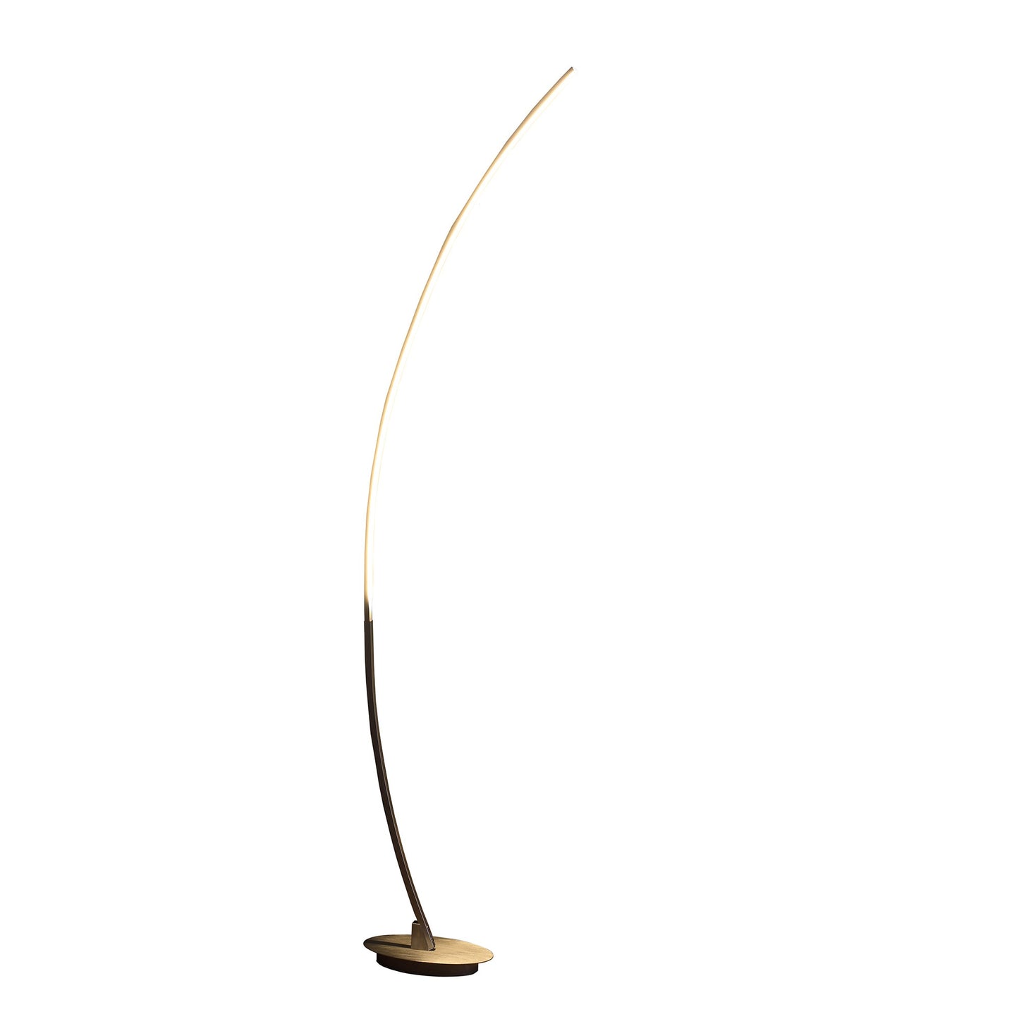 Silver & Soft White Arc Floor Lamp