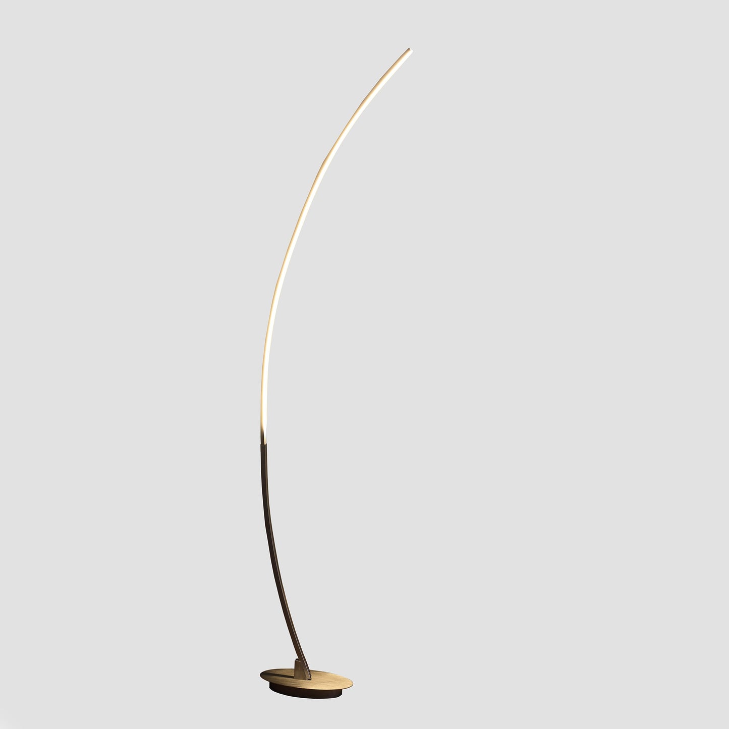 Silver & Soft White Arc Floor Lamp