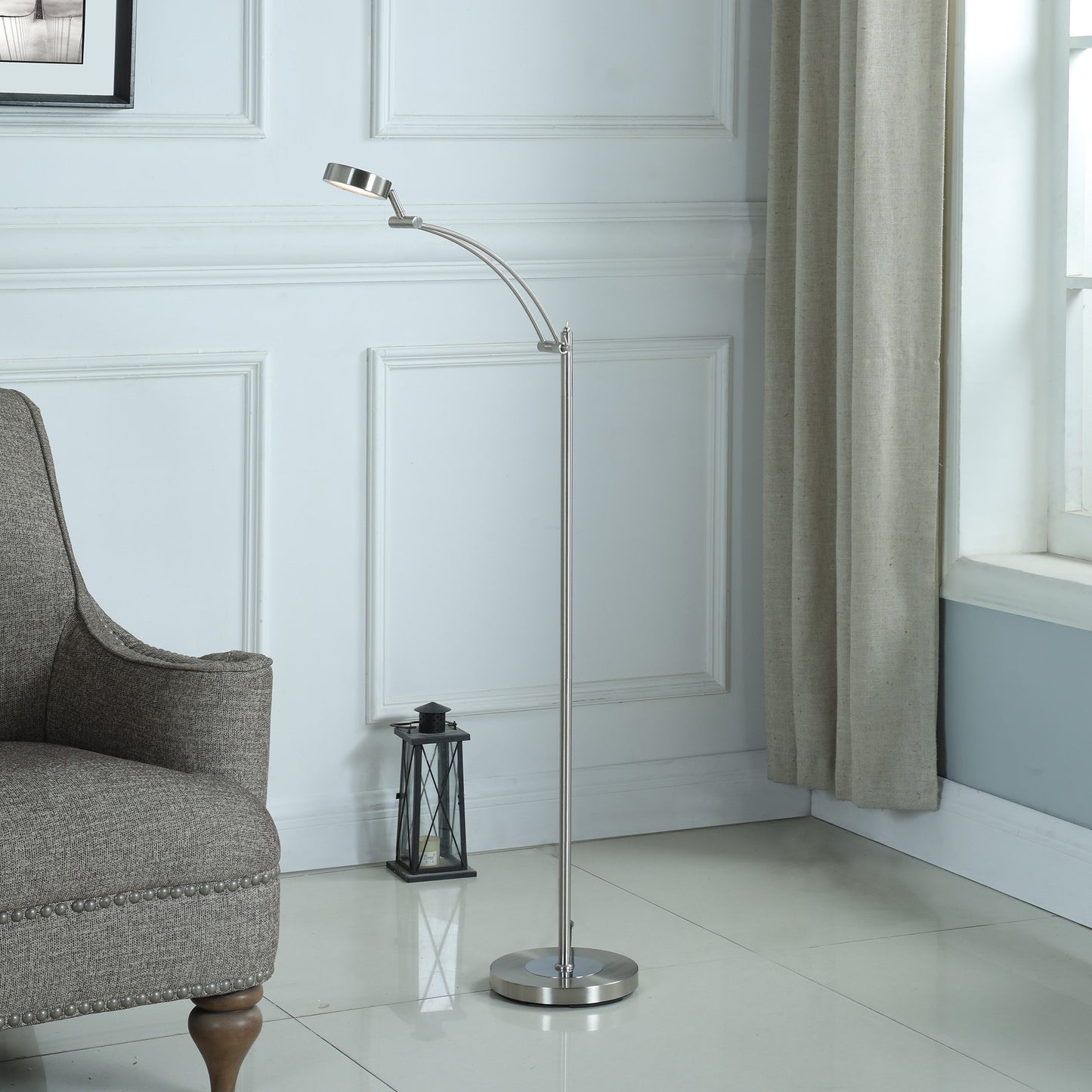 Nickel Adjustable Task Floor Lamp