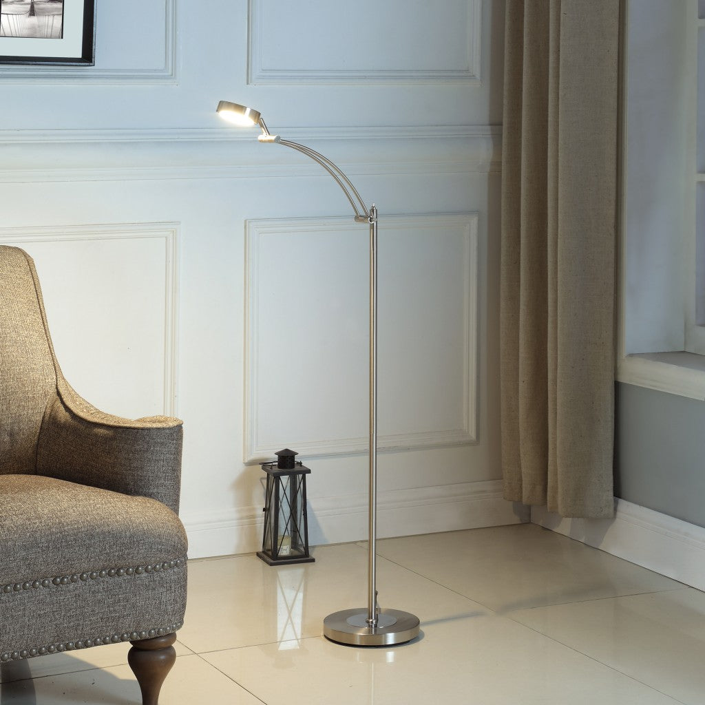 Nickel Adjustable Task Floor Lamp