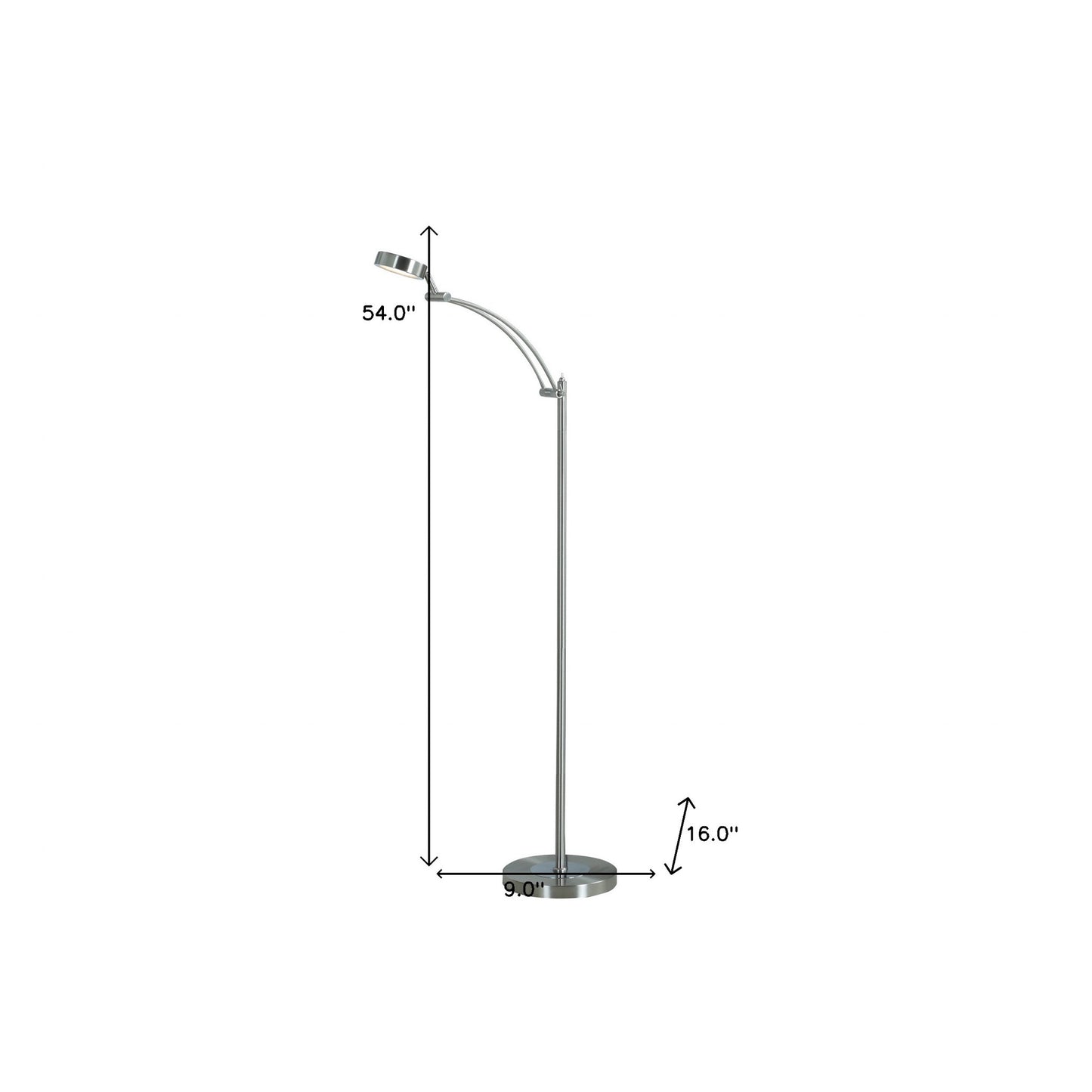 Nickel Adjustable Task Floor Lamp