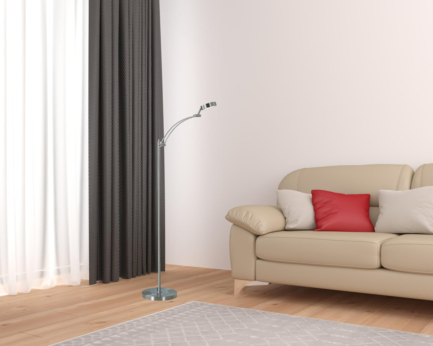 Nickel Adjustable Task Floor Lamp