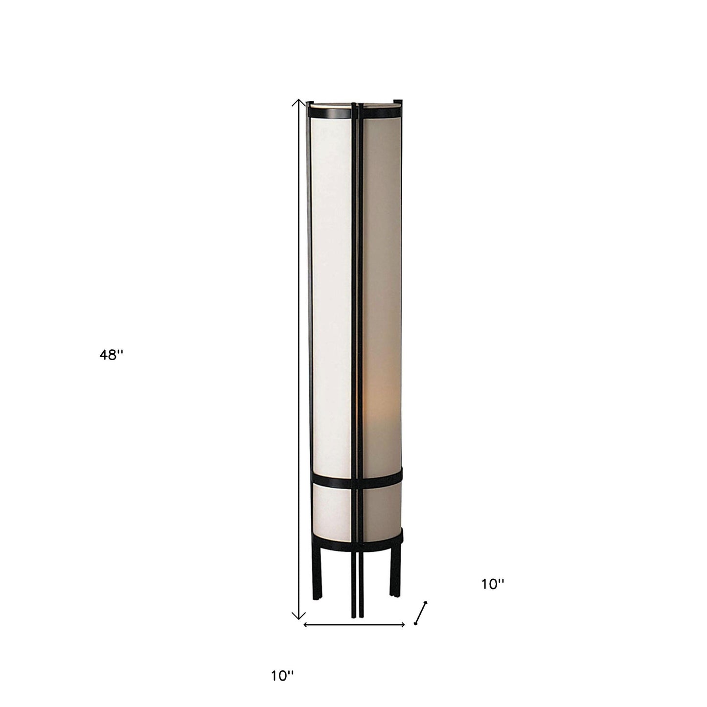 Steel Column Floor Lamp w/ Shade