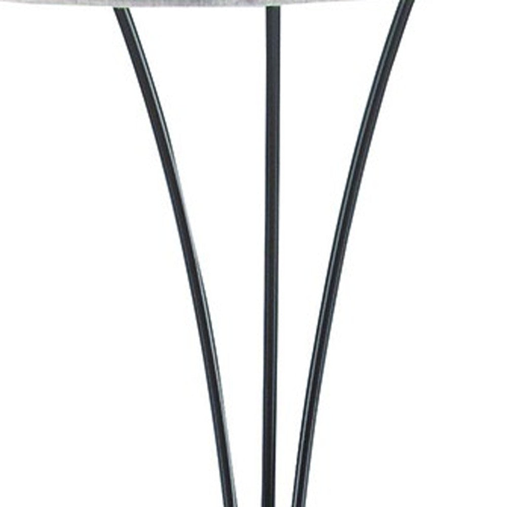 Beige & Espresso Brown Three Lights Tree Floor Lamp w/ Shade