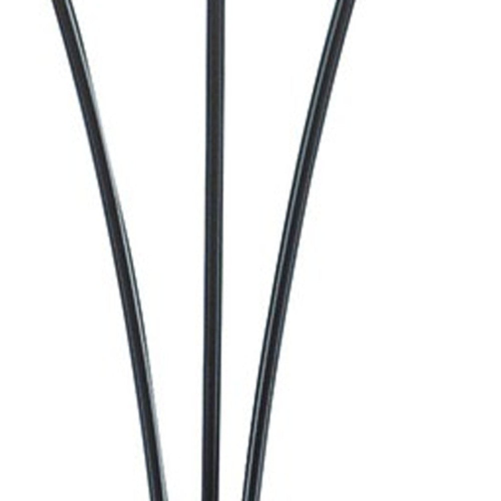 Beige & Espresso Brown Three Lights Tree Floor Lamp w/ Shade