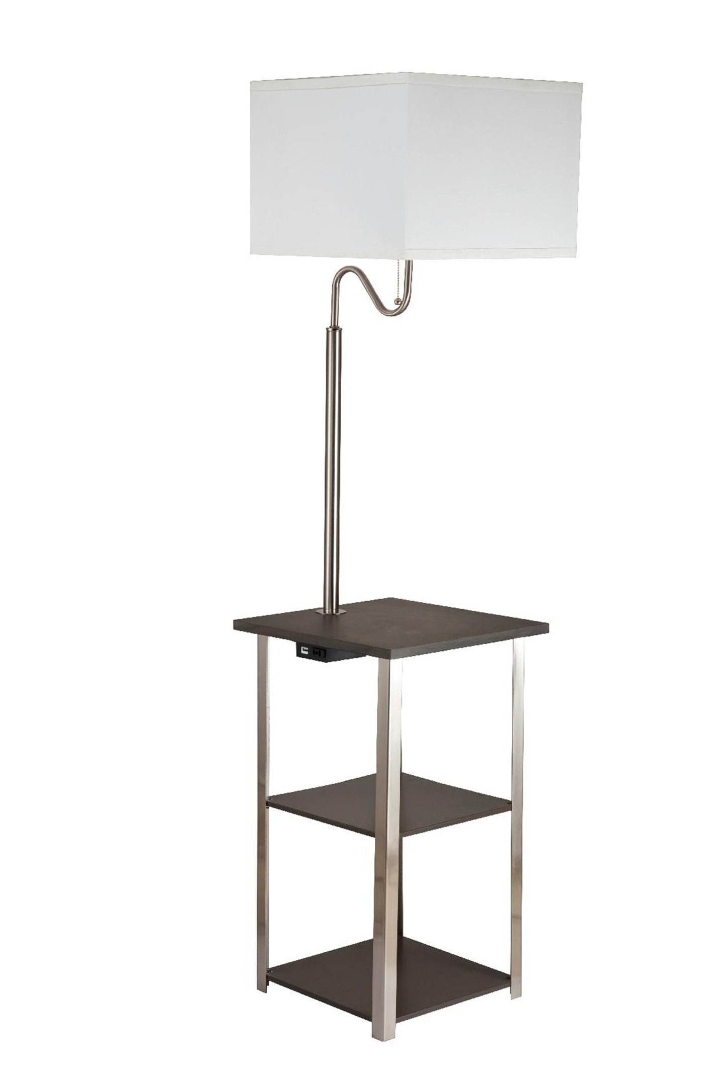 Steel Tray Table Floor Lamp w/ Shade
