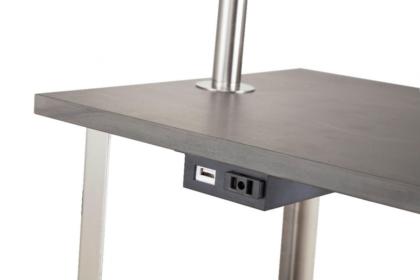 Steel Tray Table Floor Lamp w/ Shade