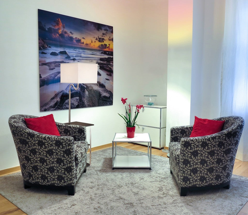Steel Tray Table Floor Lamp w/ Shade