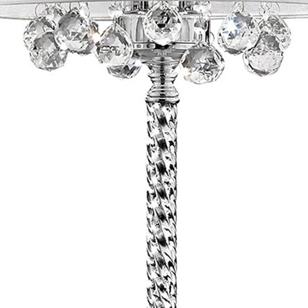 Steel 3-Light Candelabra Floor Lamp w/ Shade
