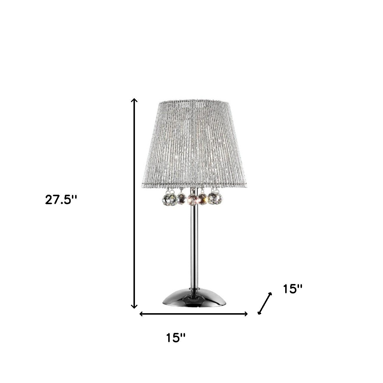 Dreamy Silver Table Lamp