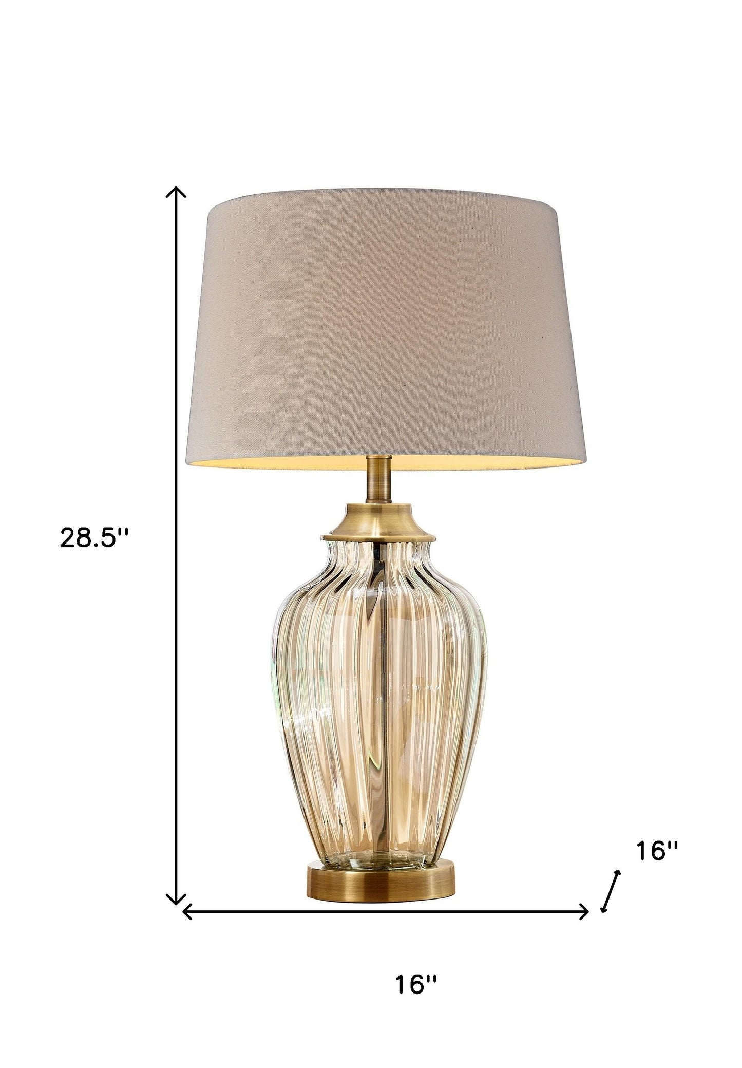 Bronze Bedside Table Lamp w/ Shade