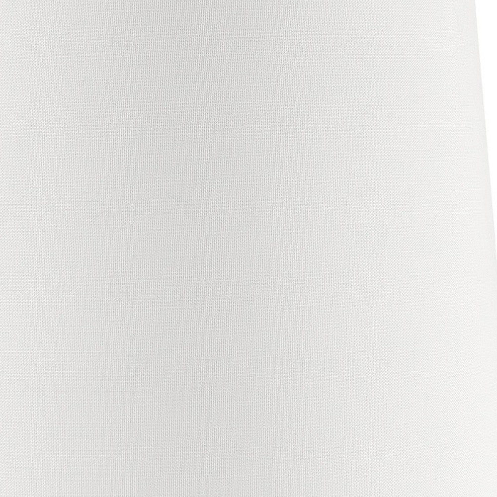 White Bedside Table Lamp w/ Off-Shade