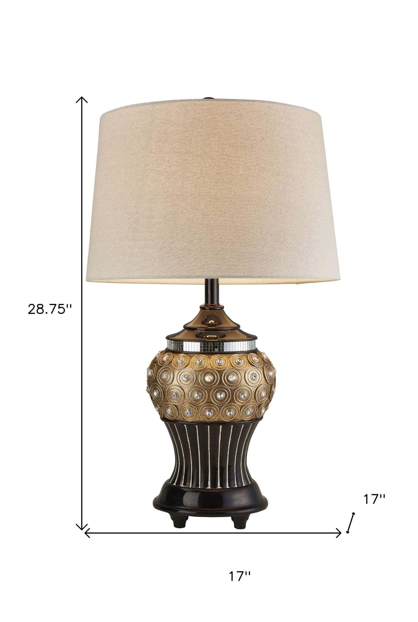 Glitzy Gold BejeweTable Lamp