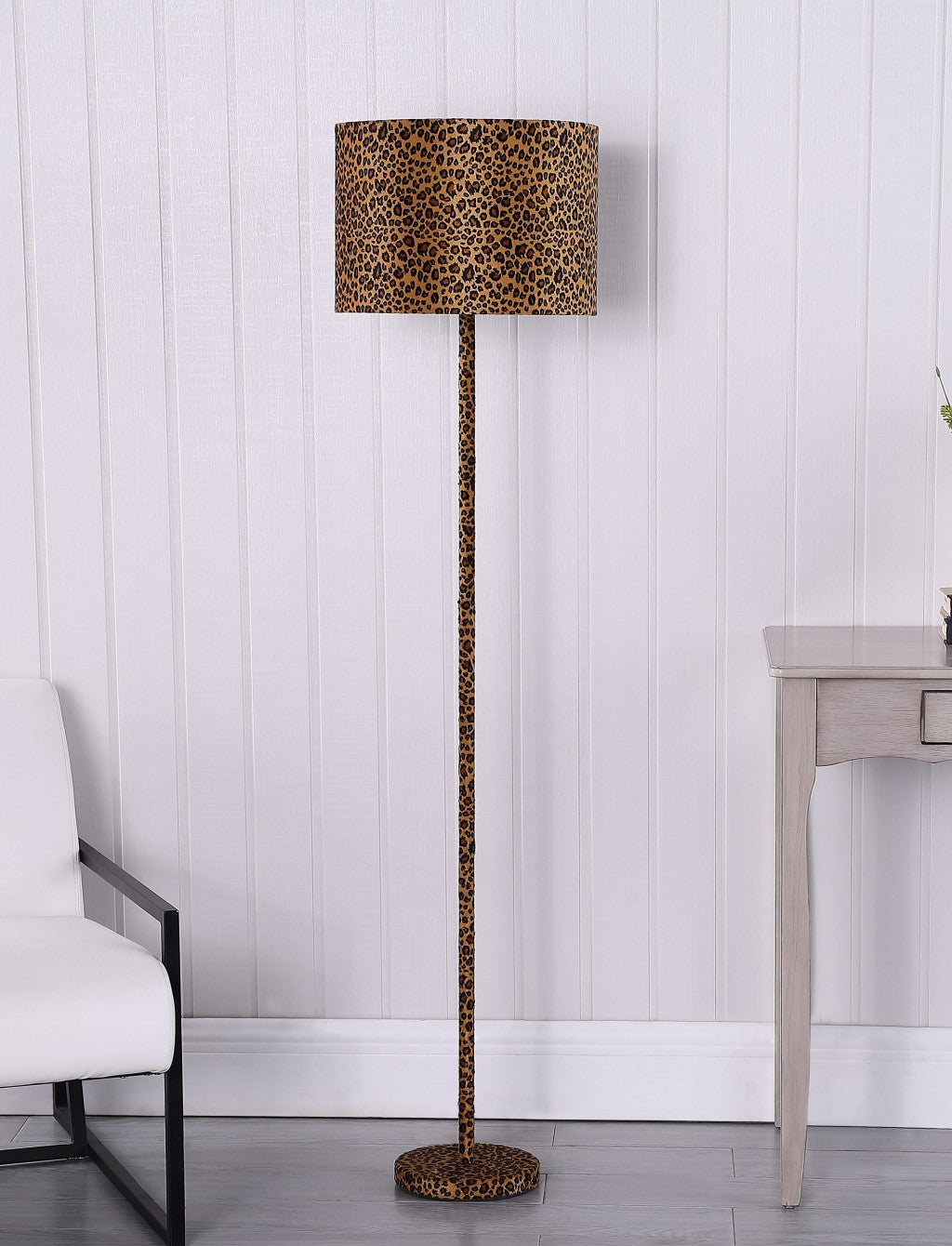 Orange & Black Bedside Table Lamp w/ Orange & Shade