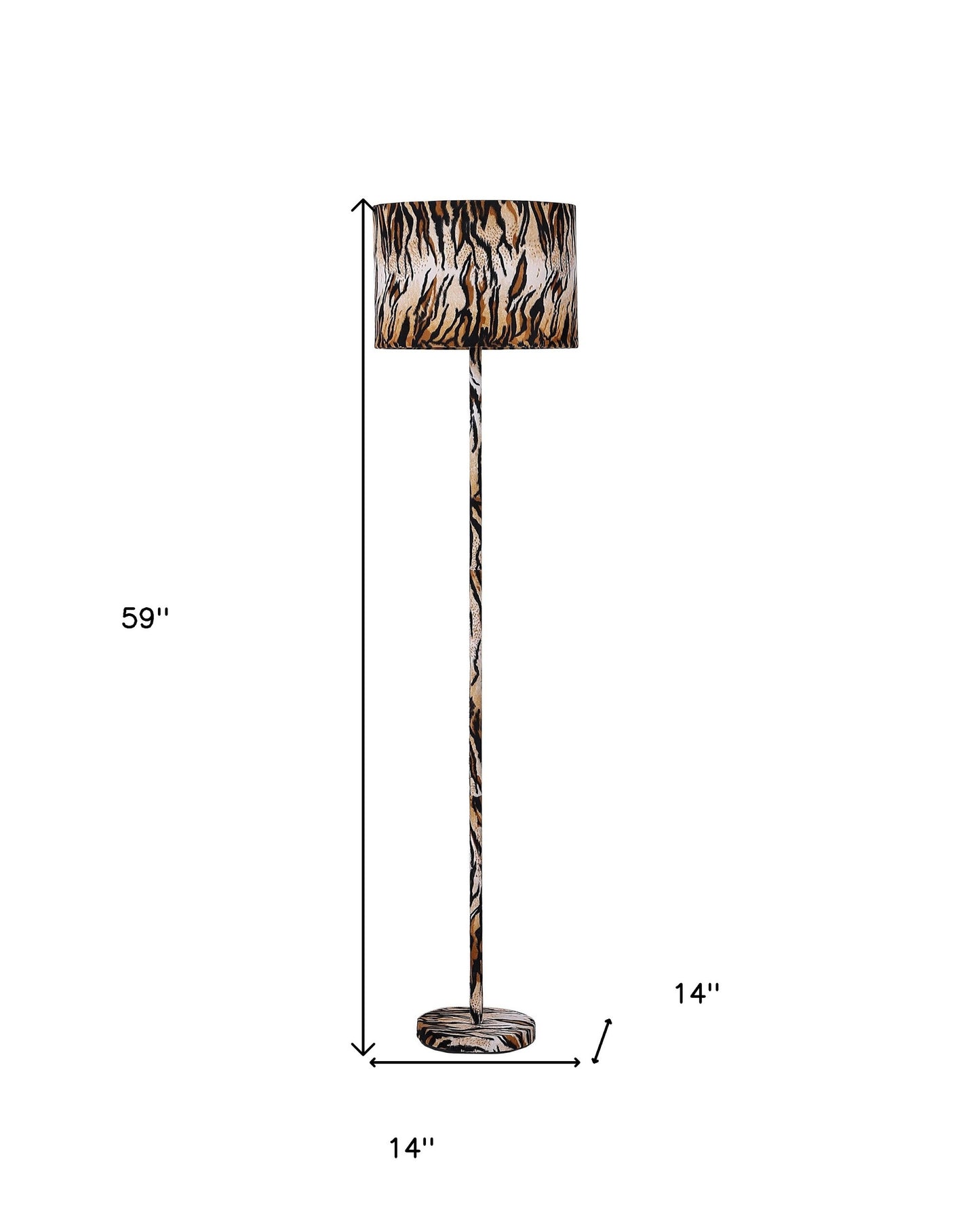 Brown & Black Bedside Table Lamp w/ Brown & Shade