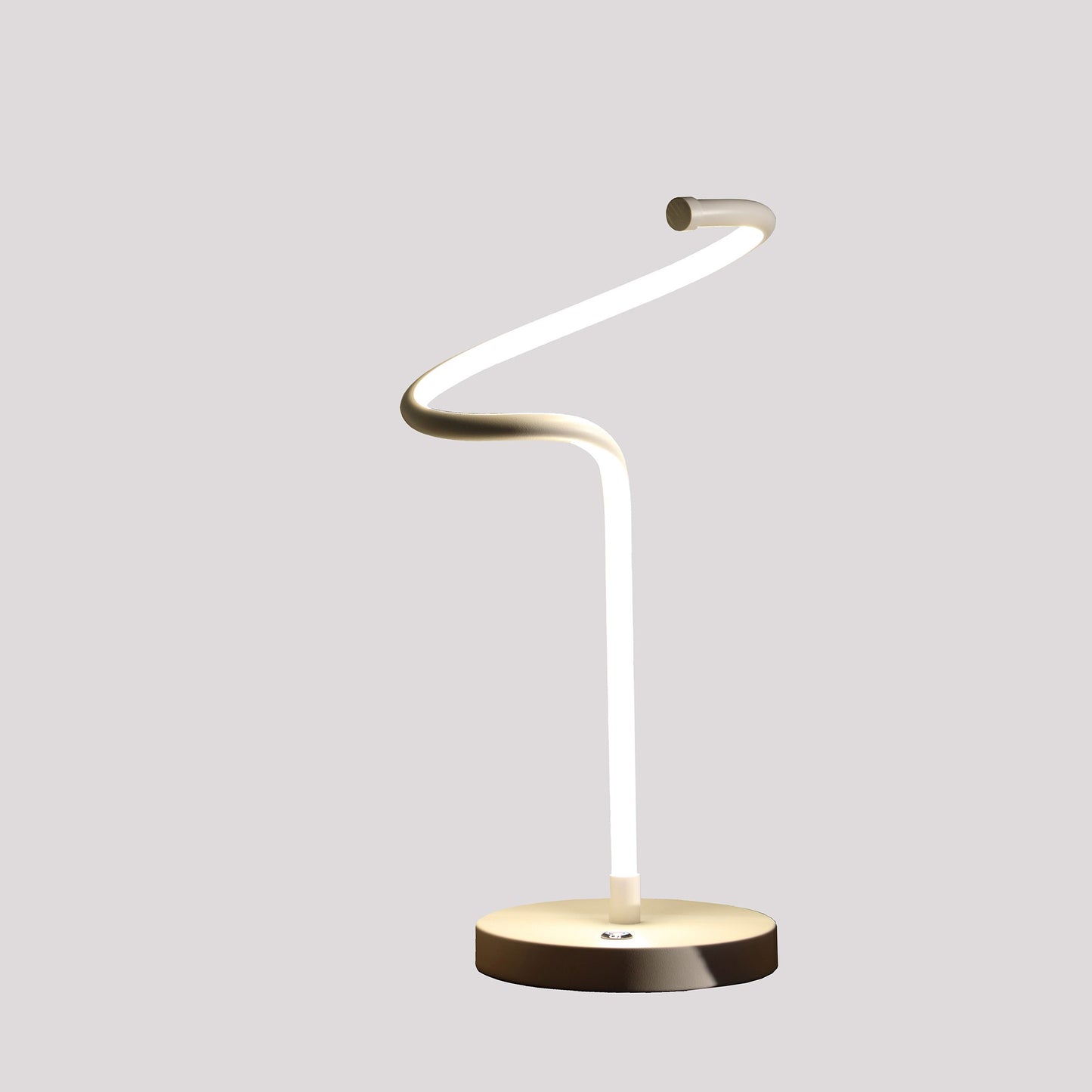 White Curvy Spiral Table Lamp