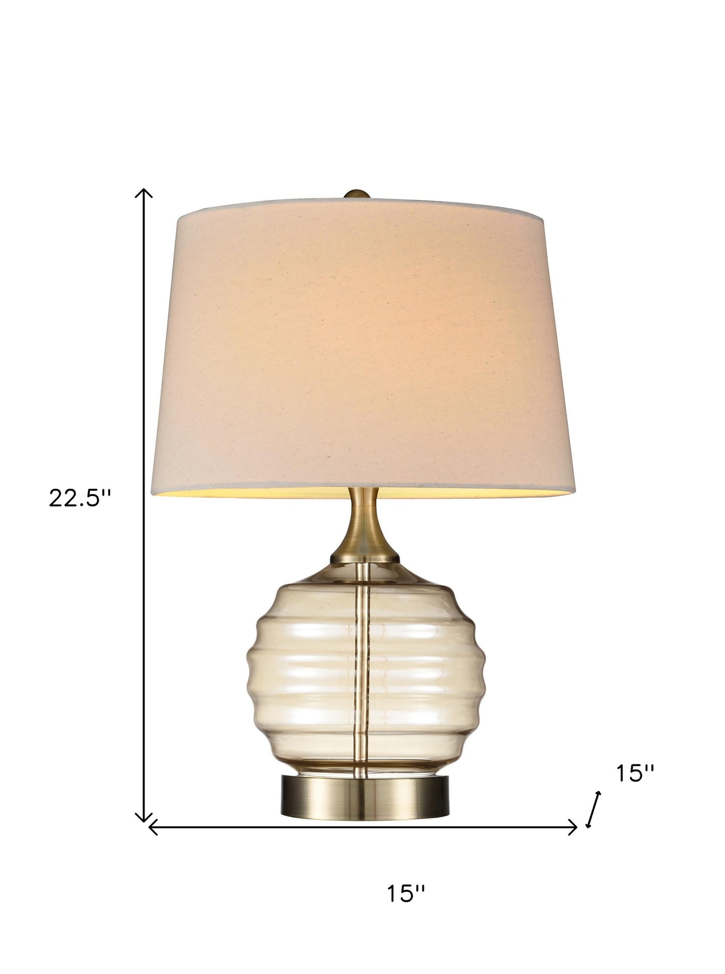 Off-White Bedside Table Lamp w/ Off-Shade