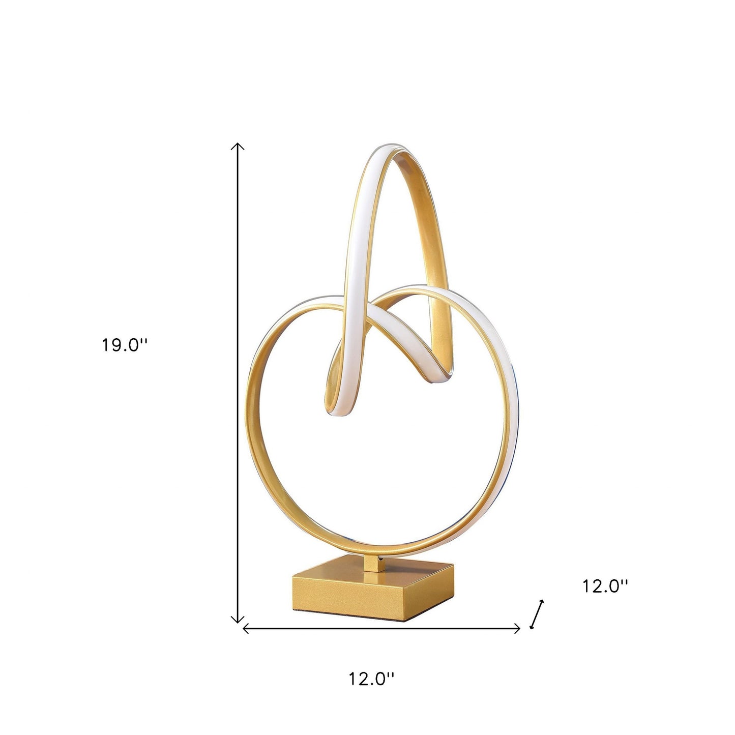 Gold Abstract Geo Table Lamp