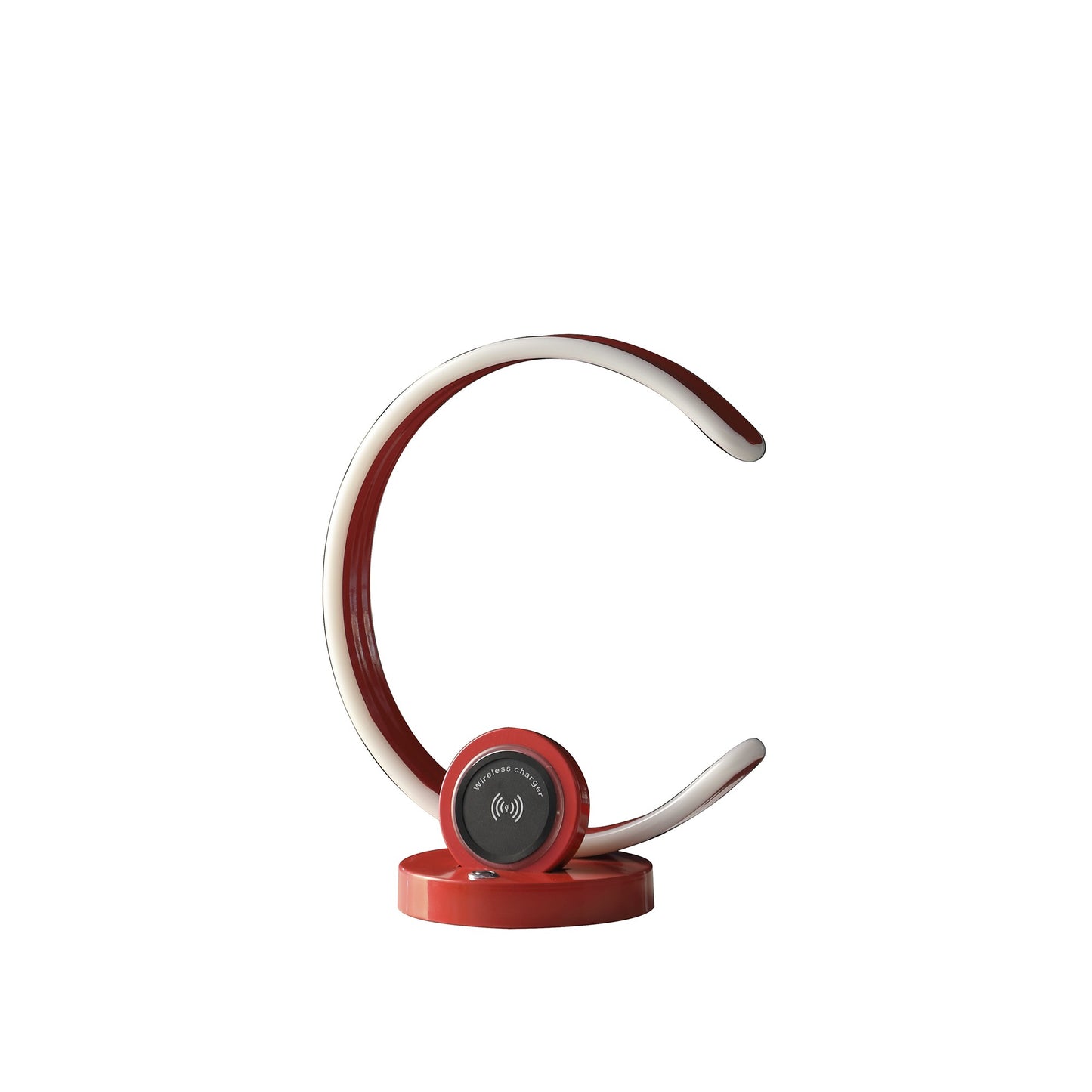 Red Contempo C Shape w/ Desk or Table Lamp