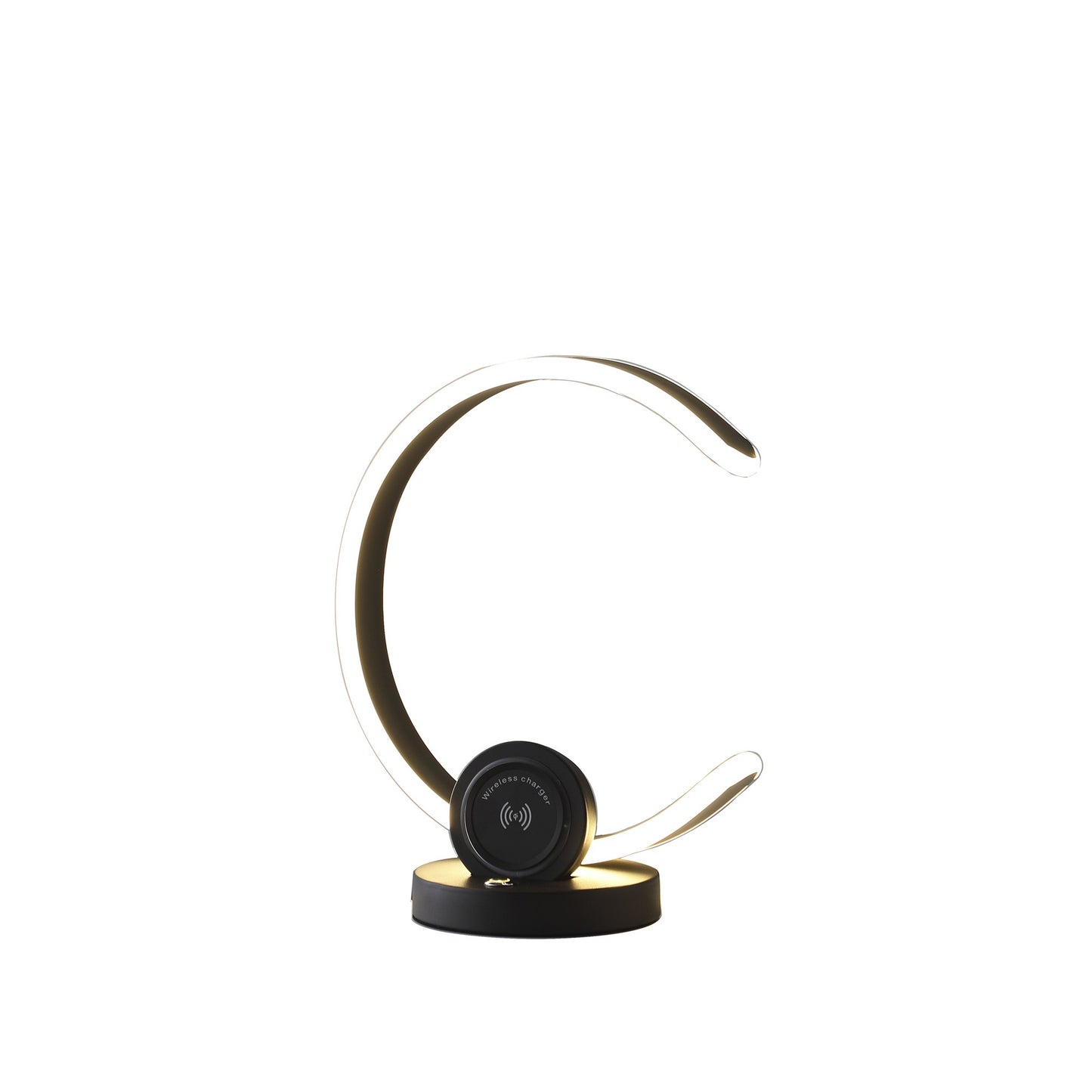Black Contempo Shape w/ Desk or Table Lamp