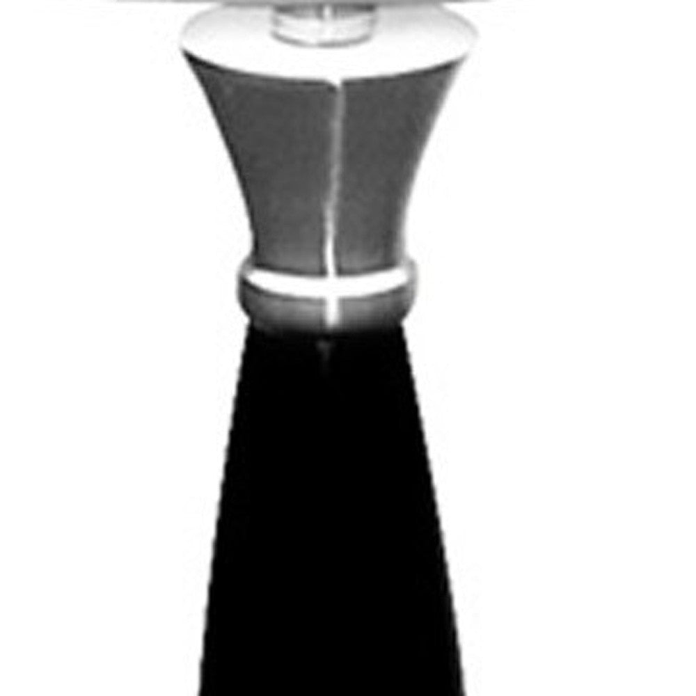 Black Solid Wood Bedside Table Lamp w/ Shade