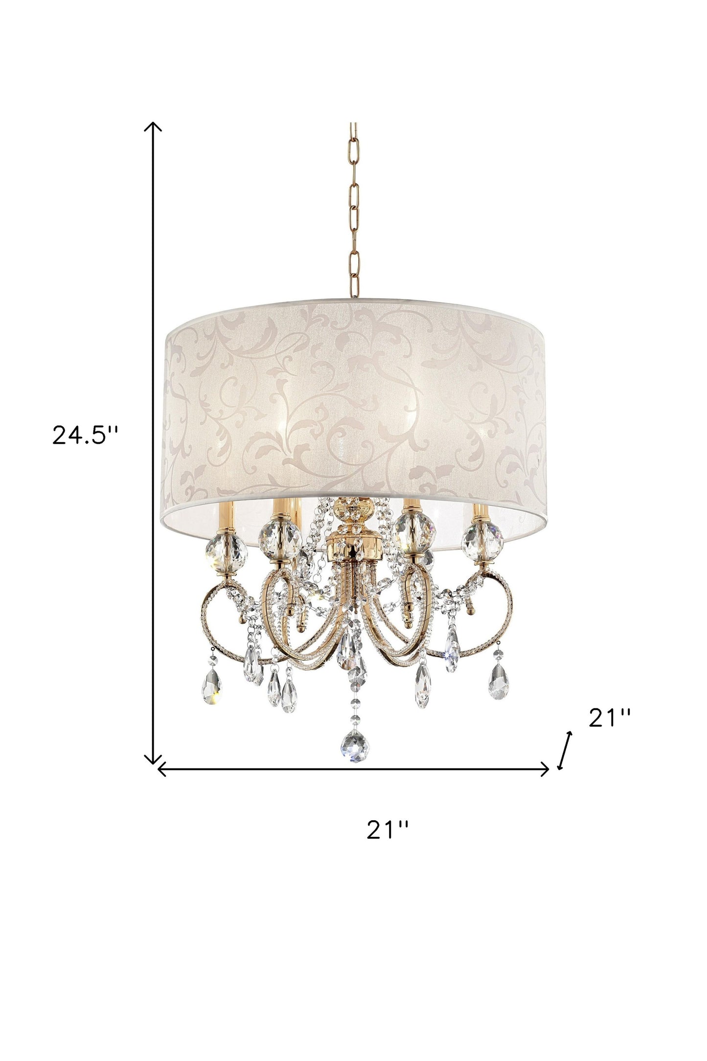 Stunning Brass Gold Finish Ceiling Lamp