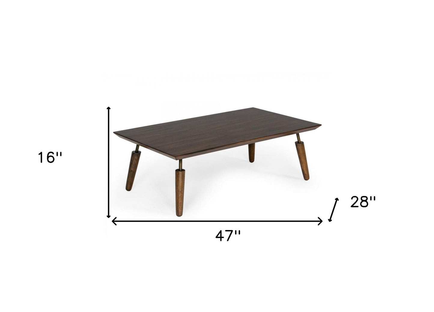 Mid Century Modern Acacia Coffee Table