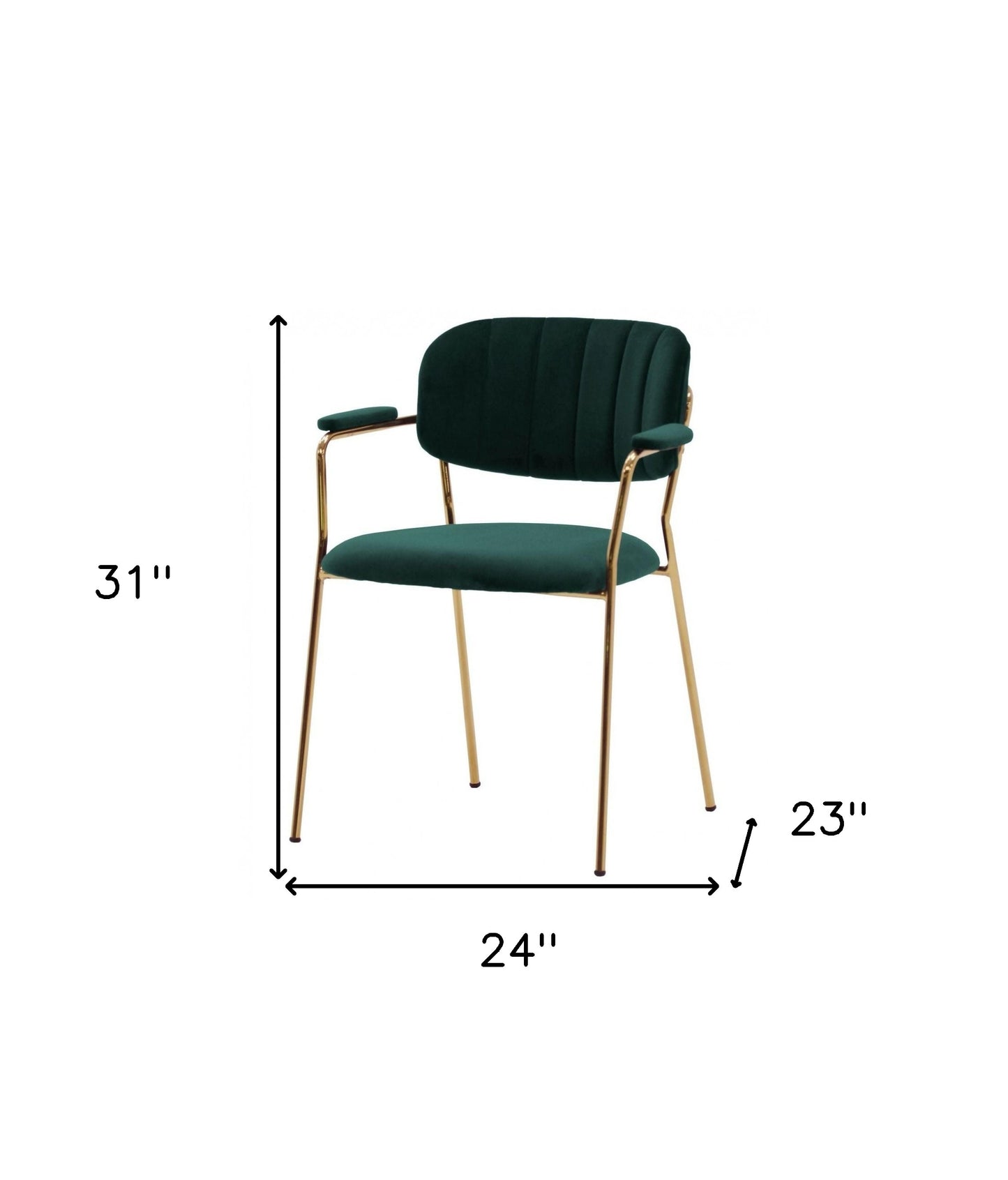 Green Modern Dining Chairs - Set of 2