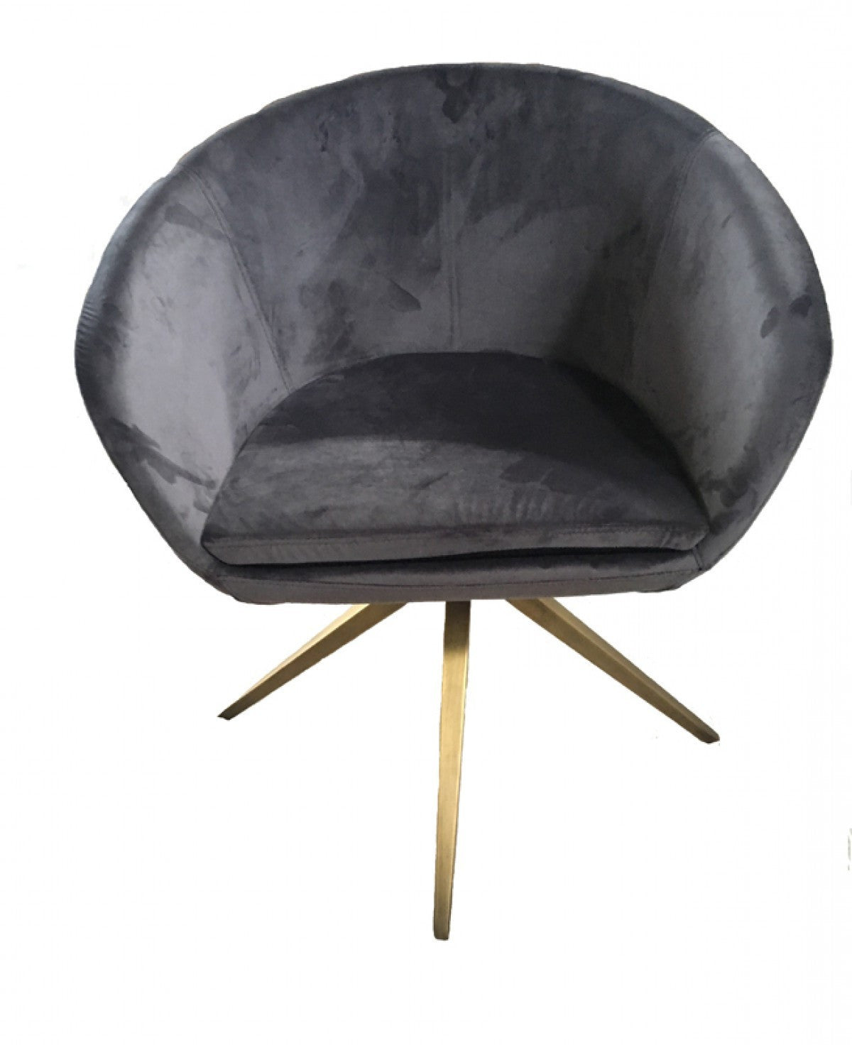 Gray Bronze Velved Dining Chair