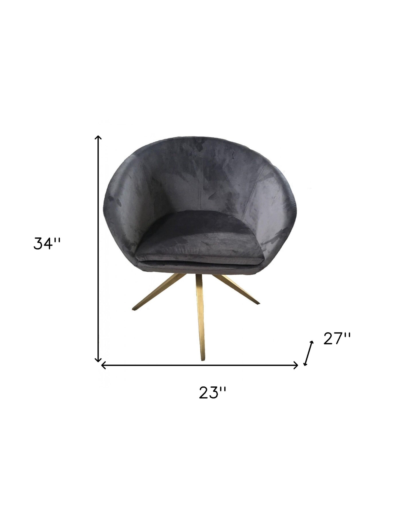 Gray Bronze Velved Dining Chair