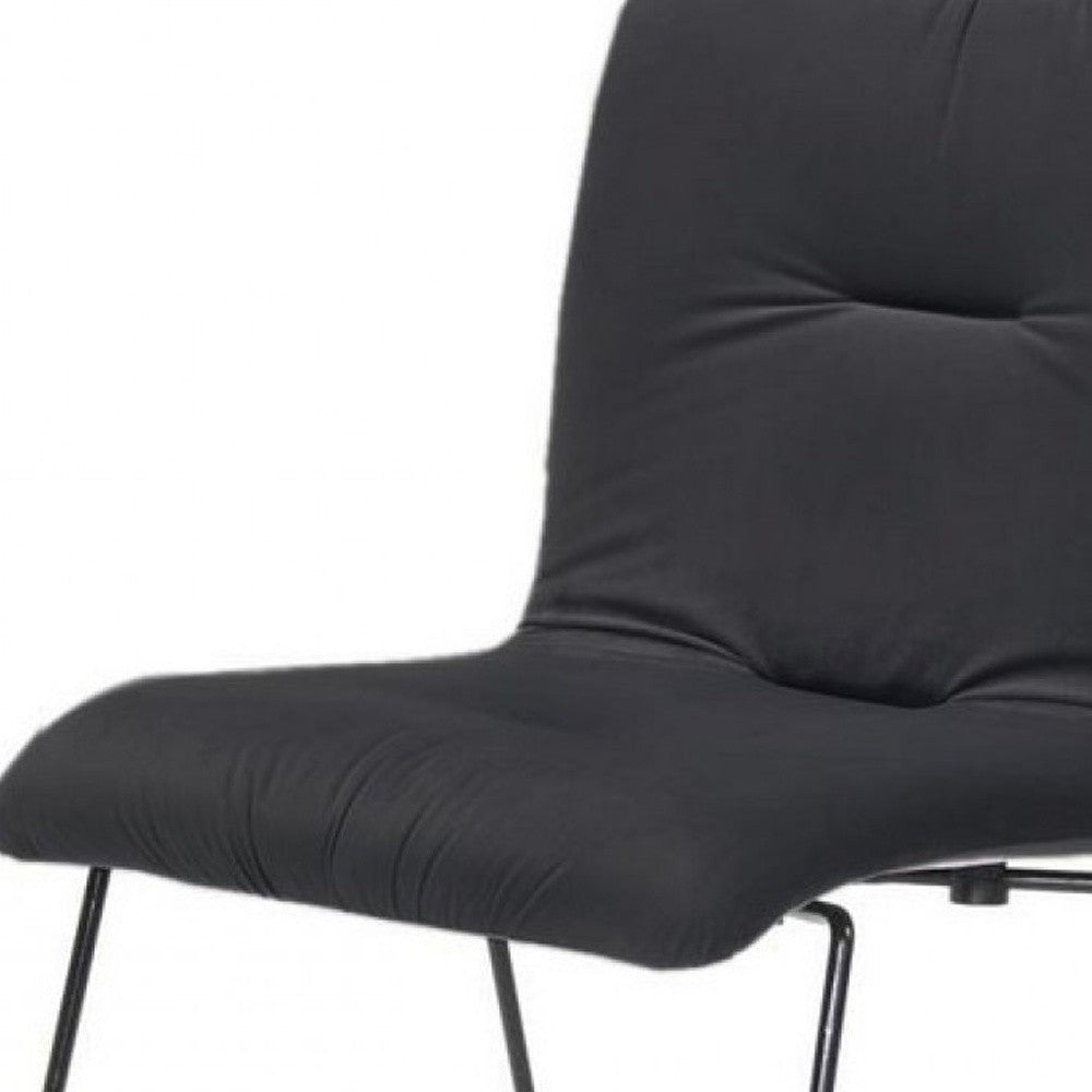 Dark Gray Velvet Dining Chairs - Set of 2