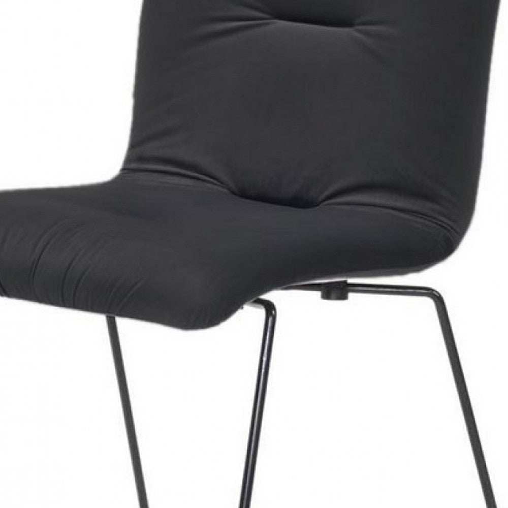 Dark Gray Velvet Dining Chairs - Set of 2