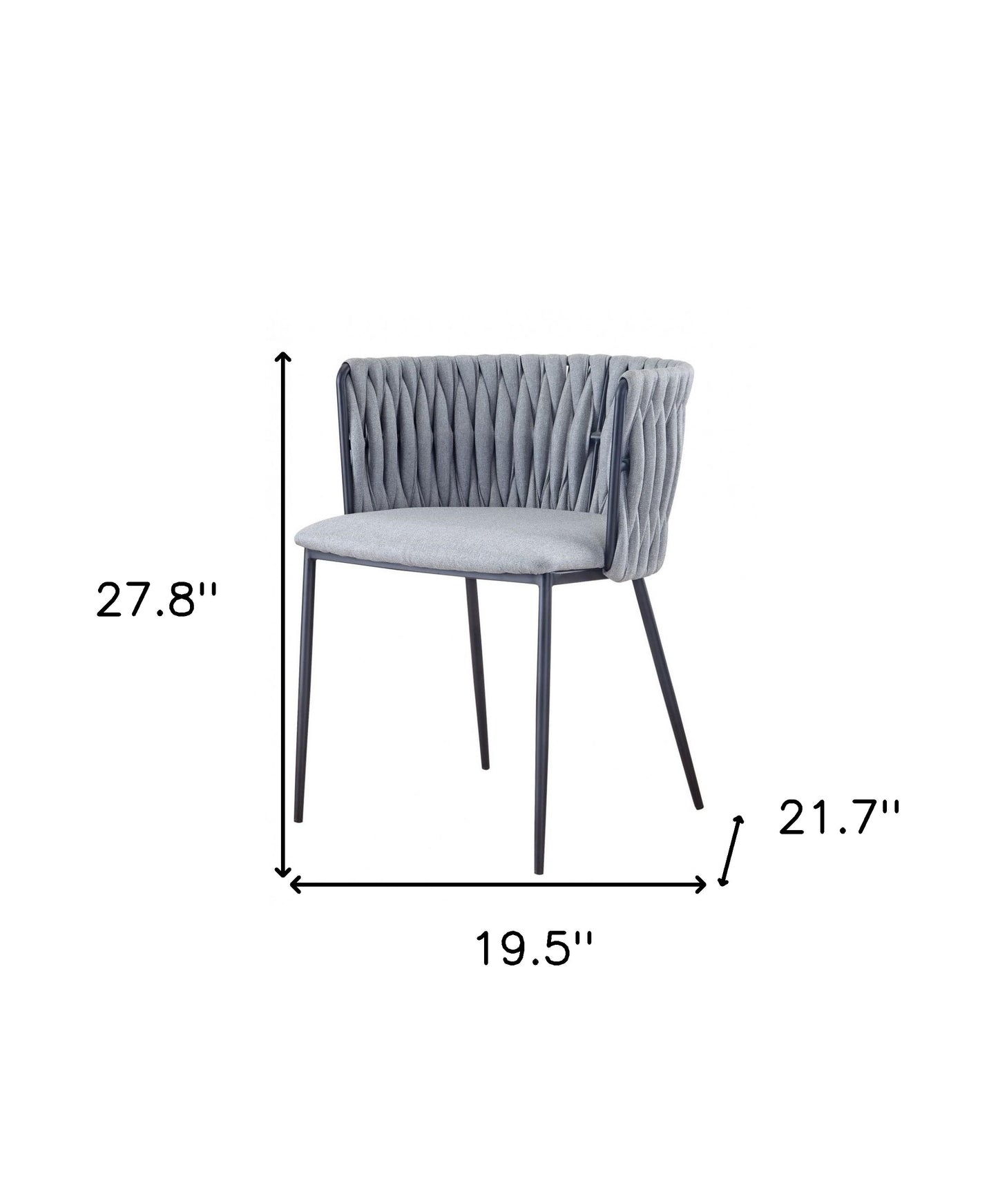 Light Gray Black Contemporary Dining Chair