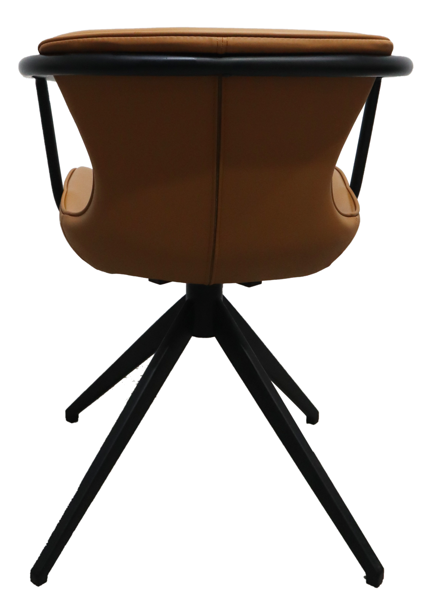 Camel & Black Faux Leather Dining Chair