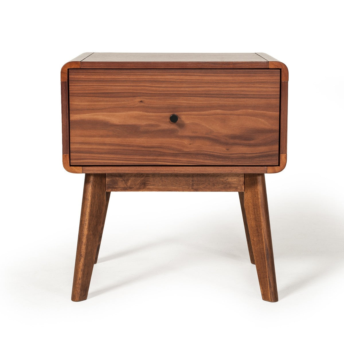 Mid Century Walnut Nightstand w/ Drawer