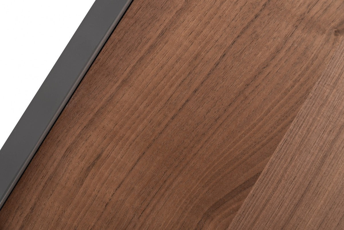 Modern Walnut Nightstand w/ Drawer Box