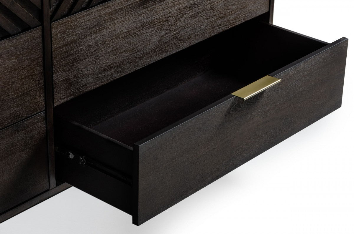 Pearl Wood 5-Drawer Triple Dresser