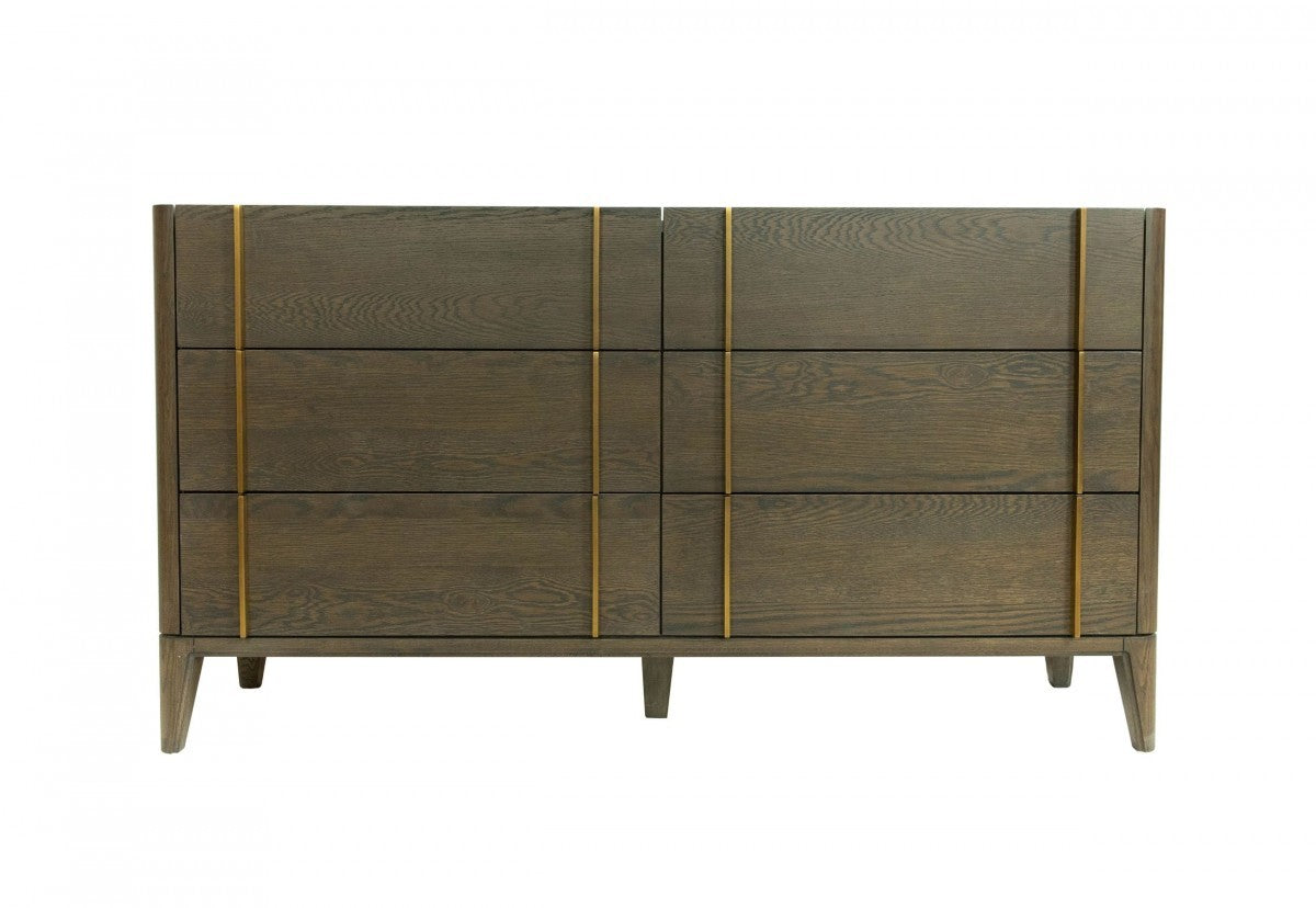 Grey Wood 3-Drawer Dresser