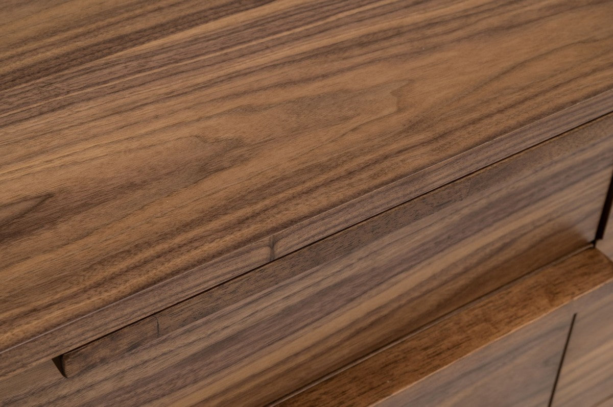 Walnut Manufactured Wood Six Drawer Double Dresser image 6