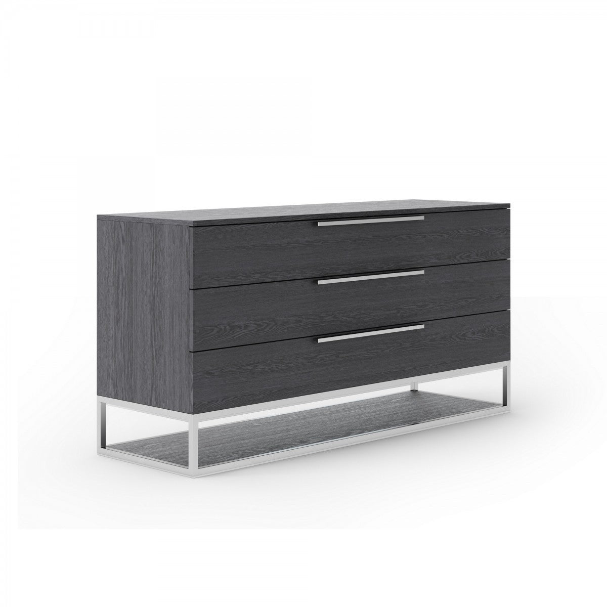 Dark Brown Solid Wood 6-Drawer Double Dresser