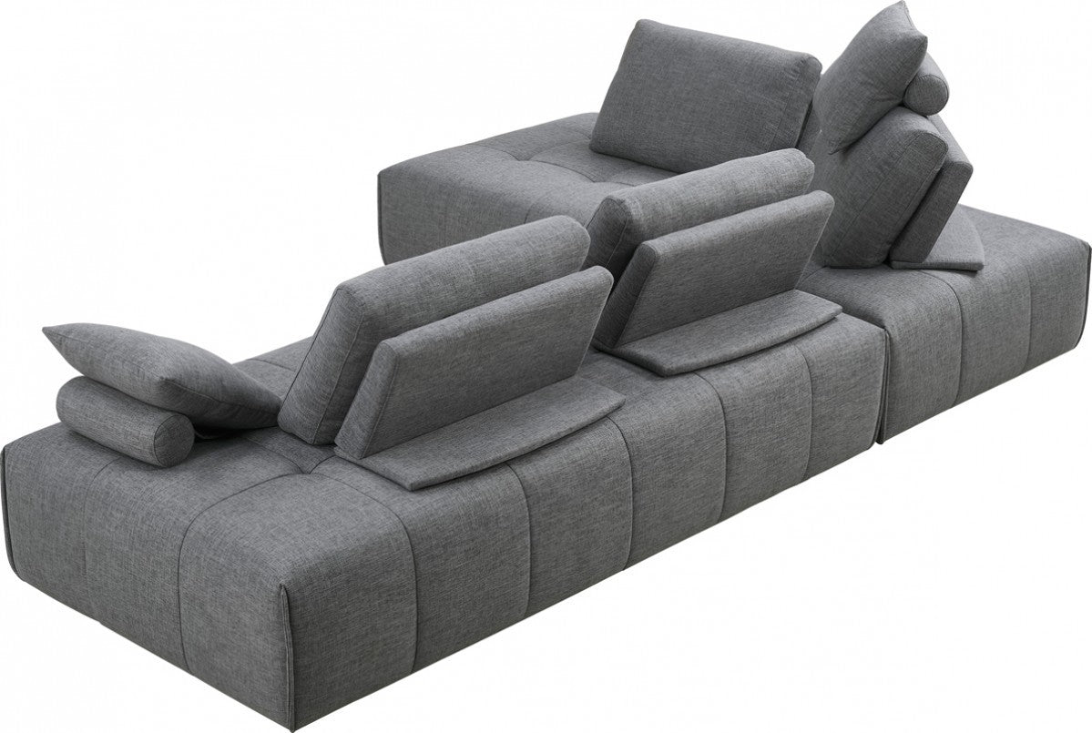 Gray Modular L Shaped 2 Piece Sectional