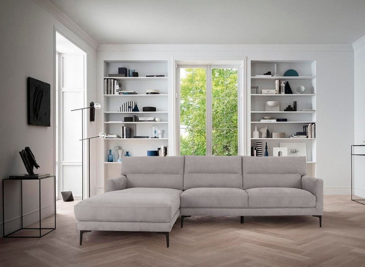 Gray L Shaped 2 Piece Sectional