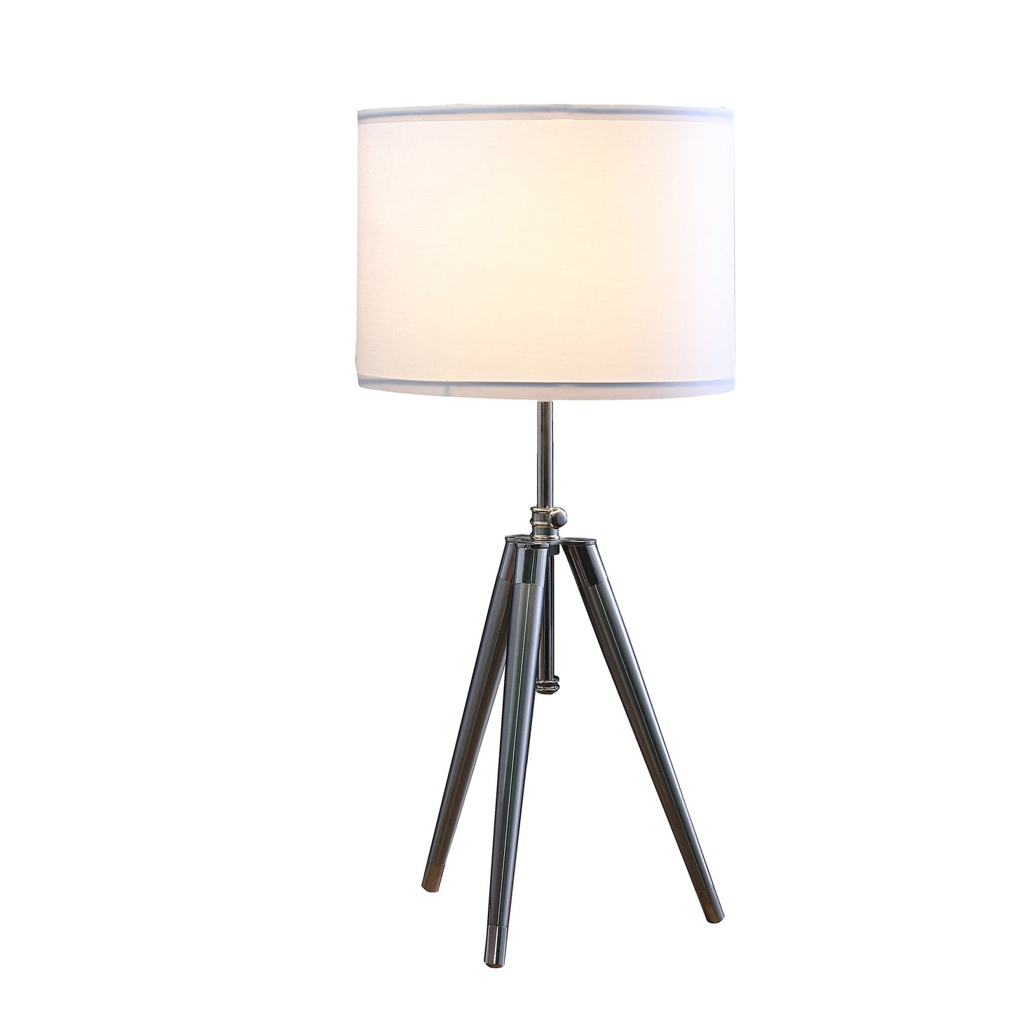 Silver Adjustable Tripod Table Lamp w/ Shade