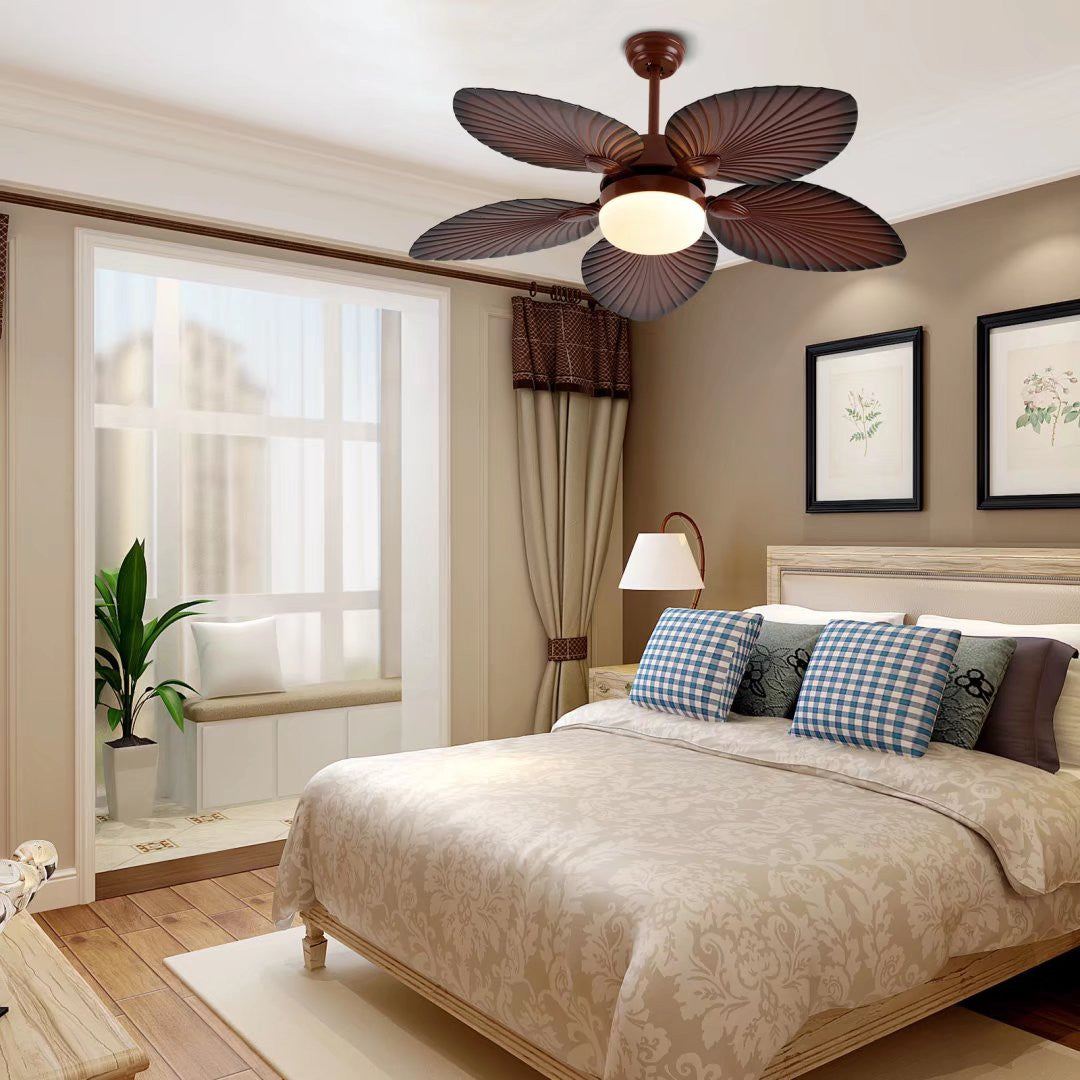 Brown Tropical Palm Ceiling Fan