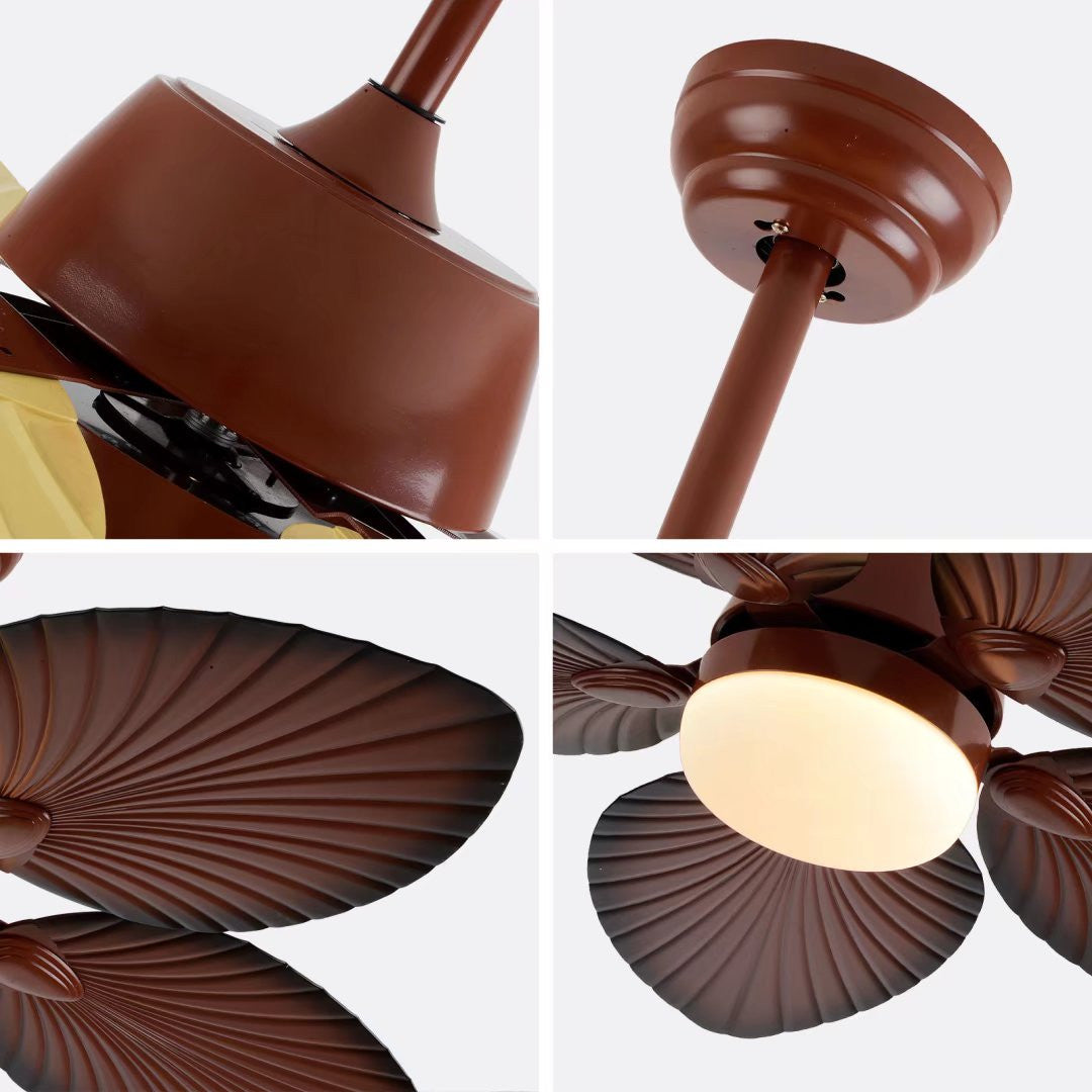 Brown Tropical Palm Ceiling Fan