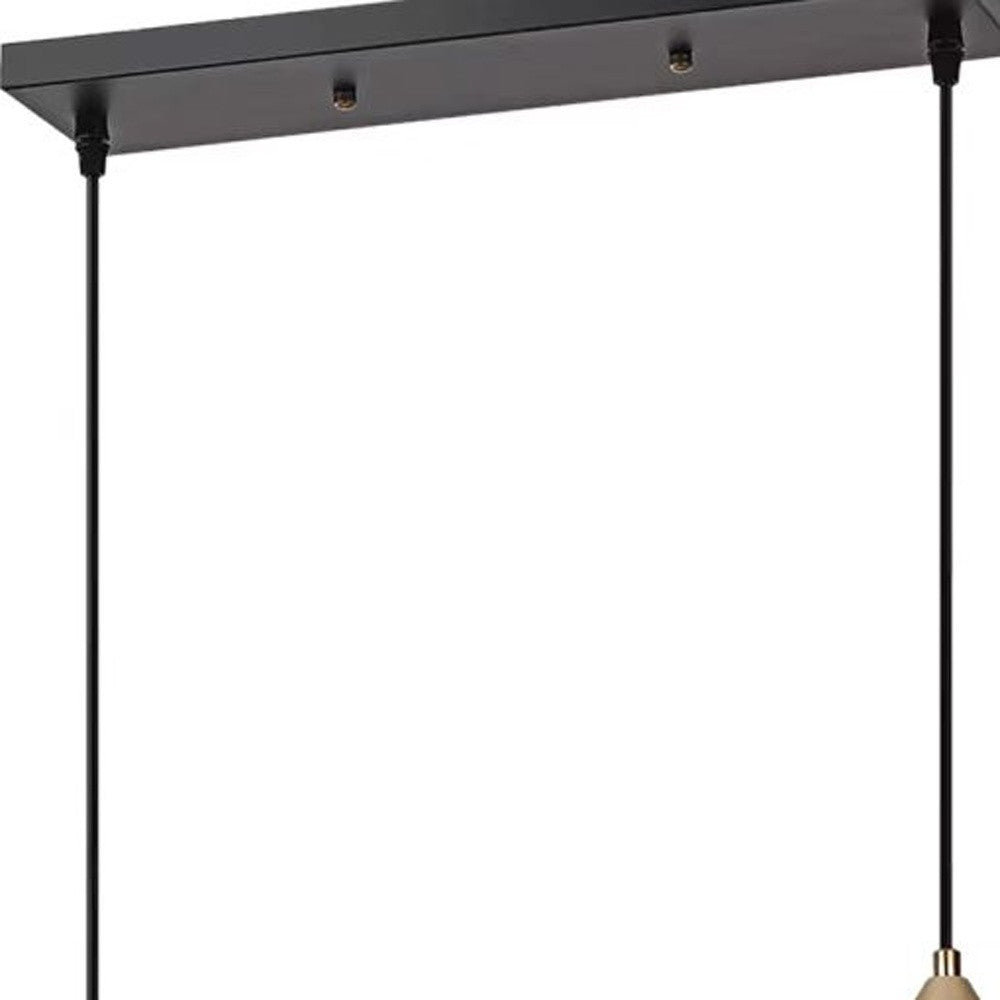 Kitchen Island Geometric 2 Light Iron Flush Ceiling Light