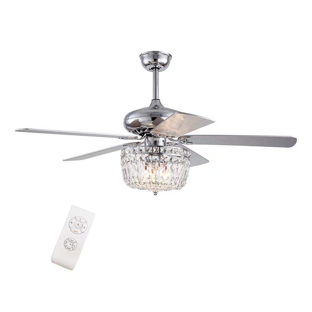 Silver Mod Chandelier Ceiling Fan