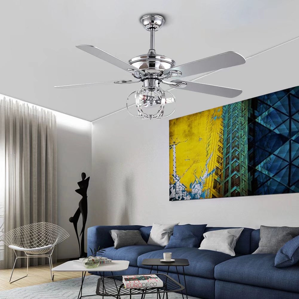 Modern Silver Ceiling Fan