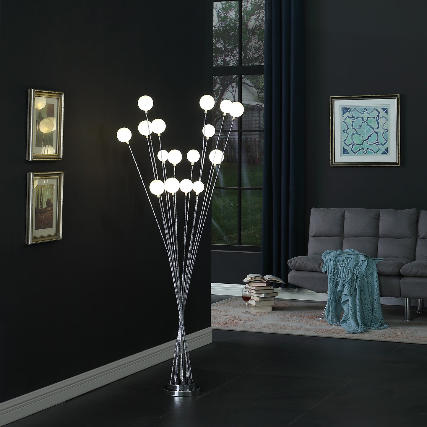 Chrome Multi-Light Floor Lamp