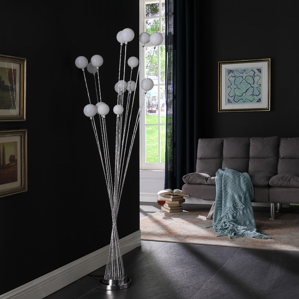 Chrome Multi-Light Floor Lamp